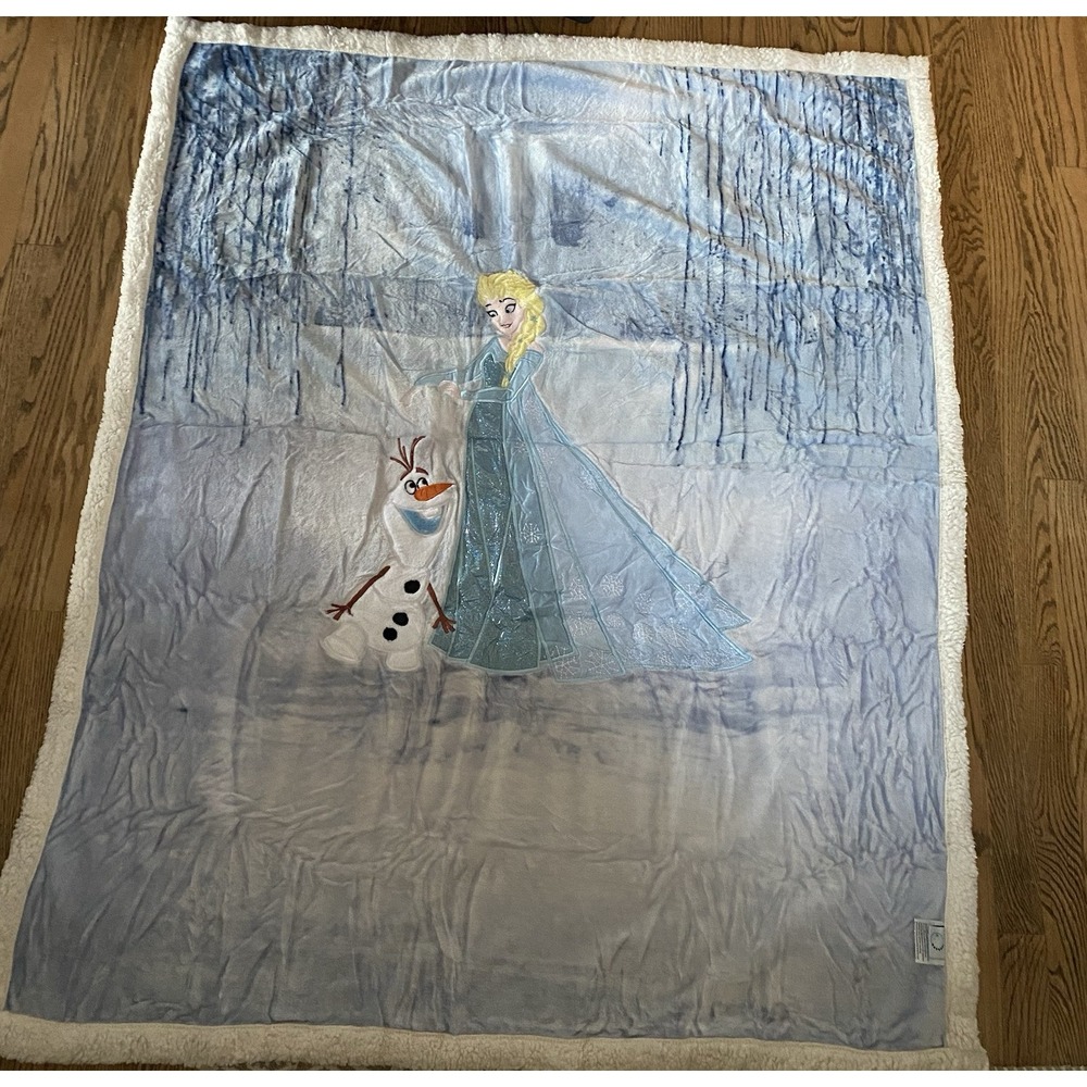 Disney Frozen Elsa And OLOF Throw Blanket 60"x80" Ultra Soft Girls